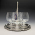 British Vintage Silver Plate & Glass Drink Server Set Queen Anne